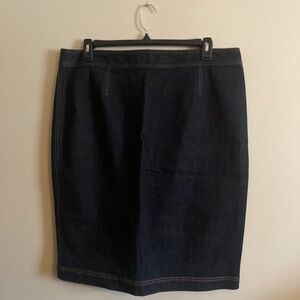 New Dana Bachman Denim Pencil Skirt